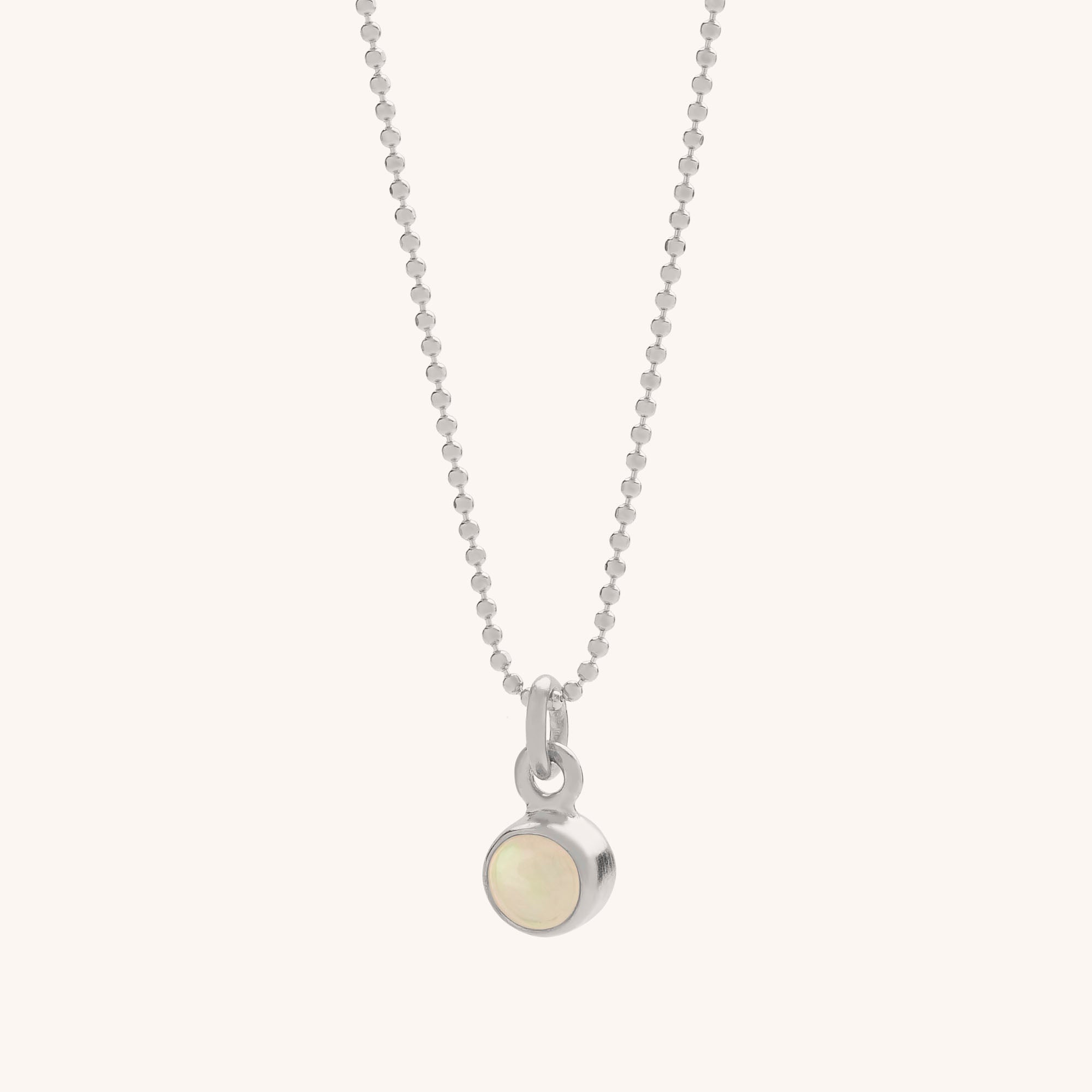 Gem Dot Opal Birthstone Necklace October