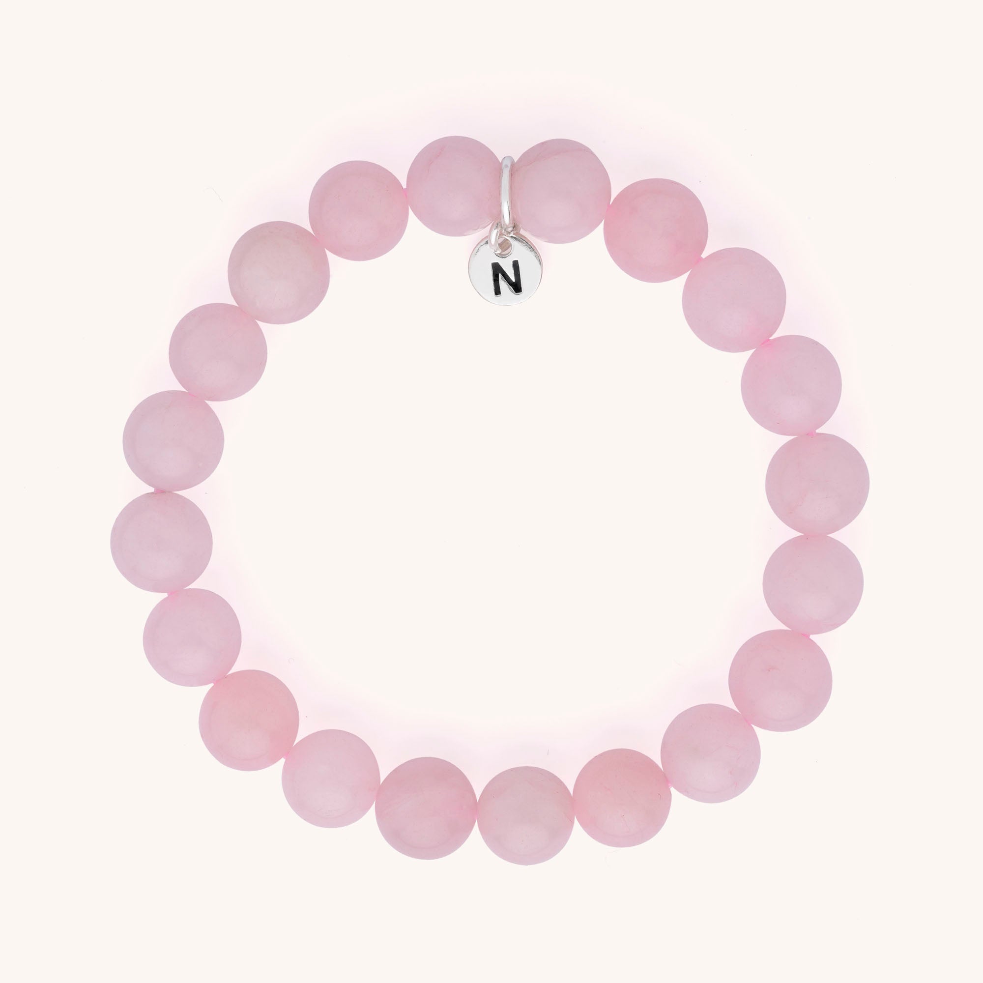 Nellou rose quartz gemstone bead bracelet