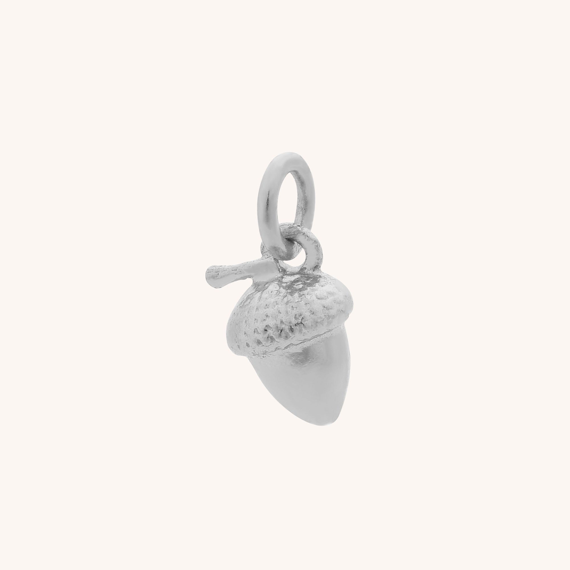 silver acorn charm