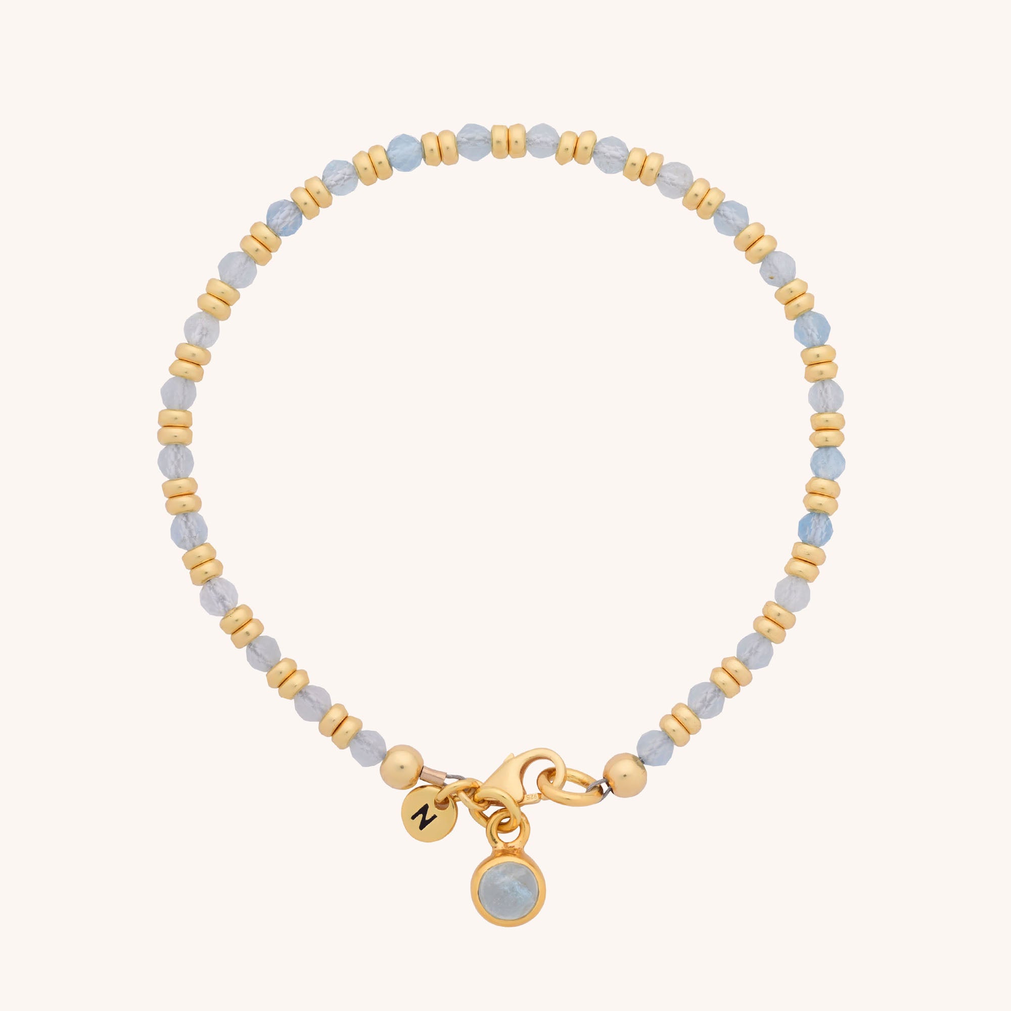 Linear Birthstone Bracelet - March