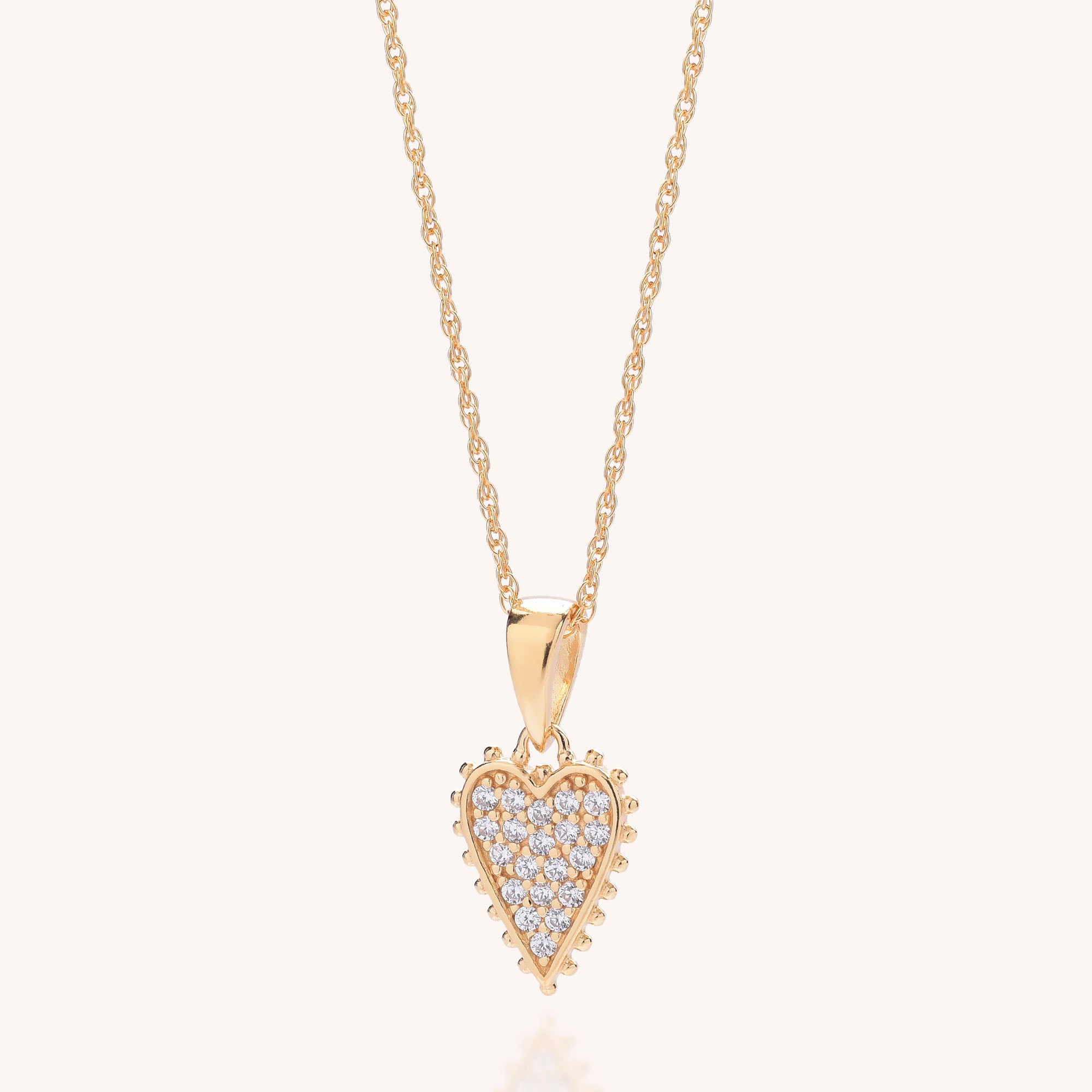 Eternal Studded Heart Necklace