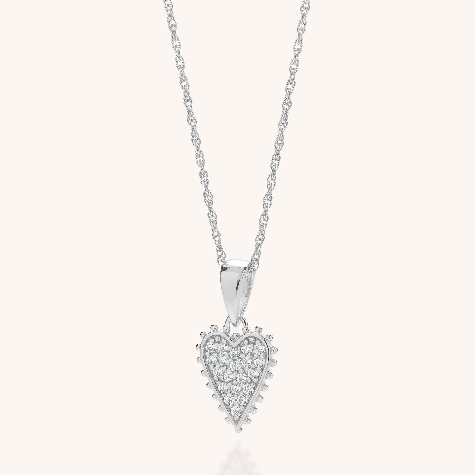 Eternal Studded Heart Necklace