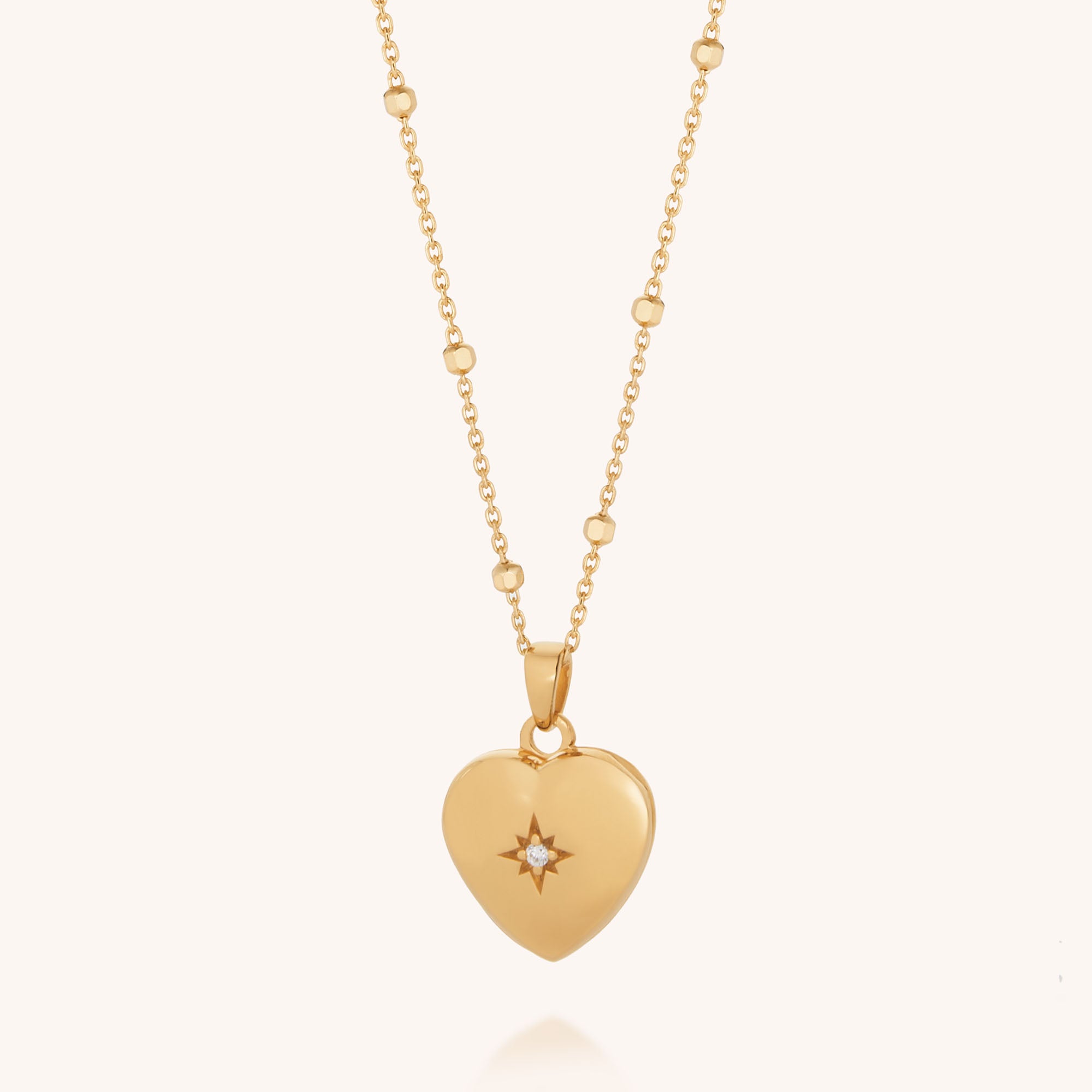 Starlight Heart Locket Necklace