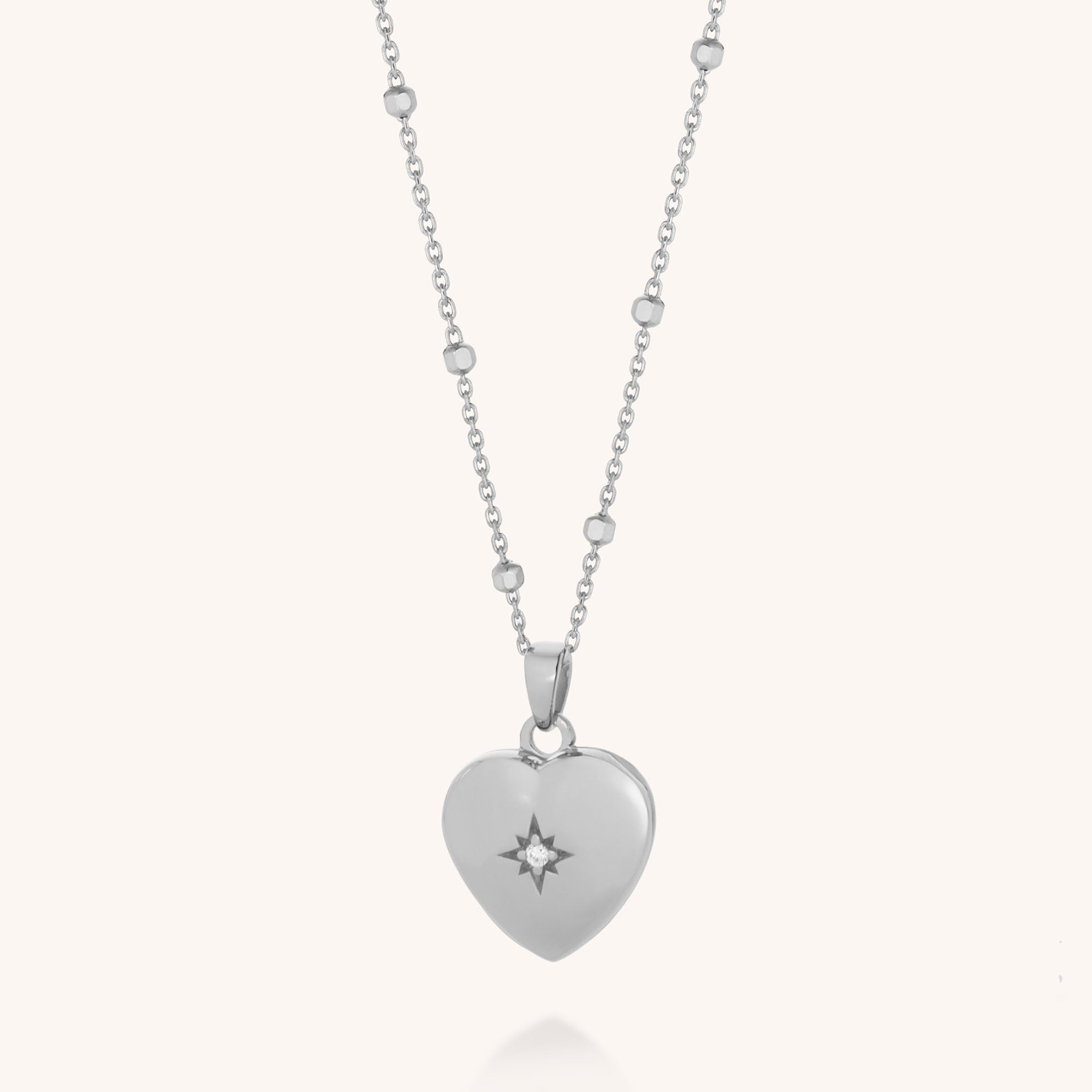 Starlight Heart Locket Necklace