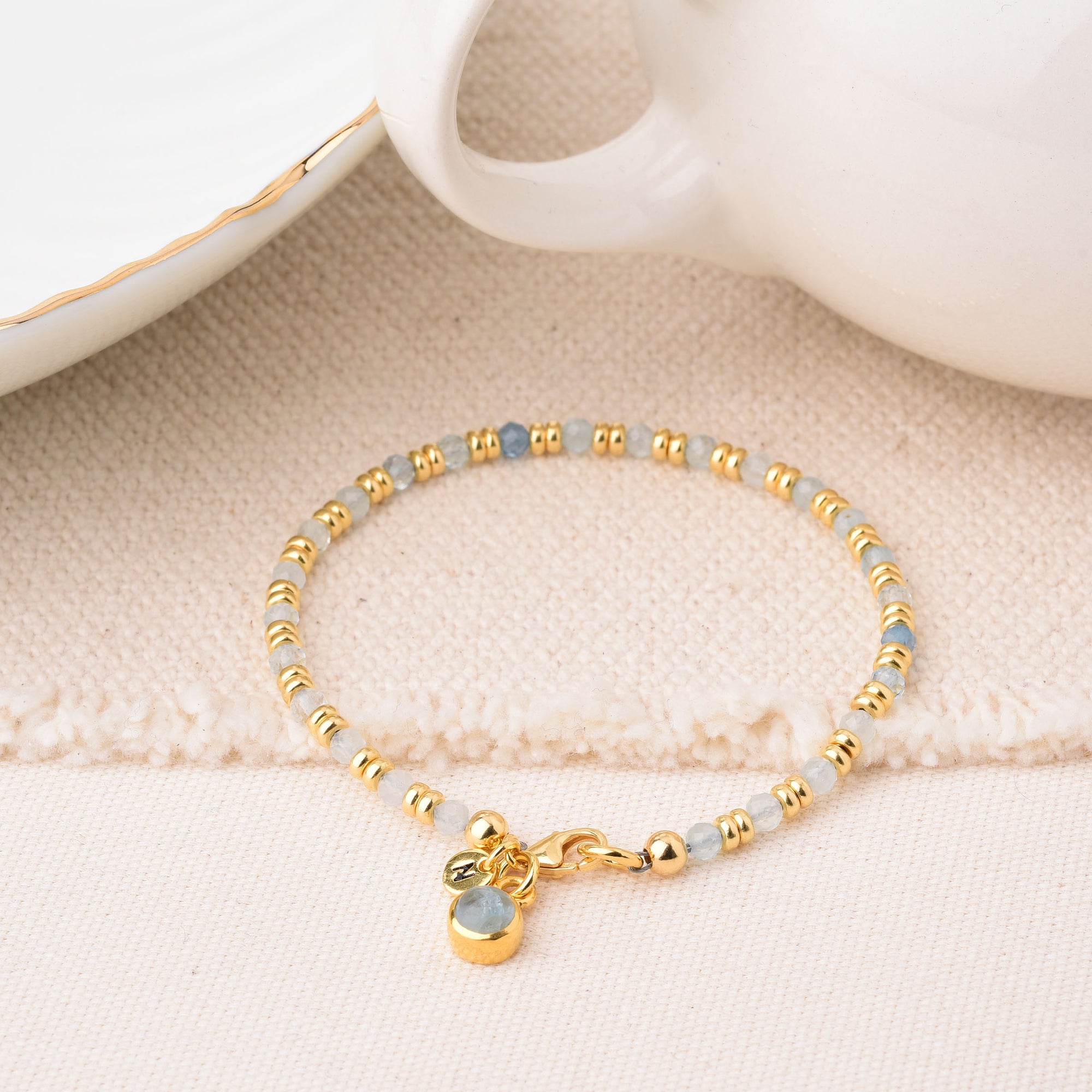 Linear Birthstone Bracelet - March
