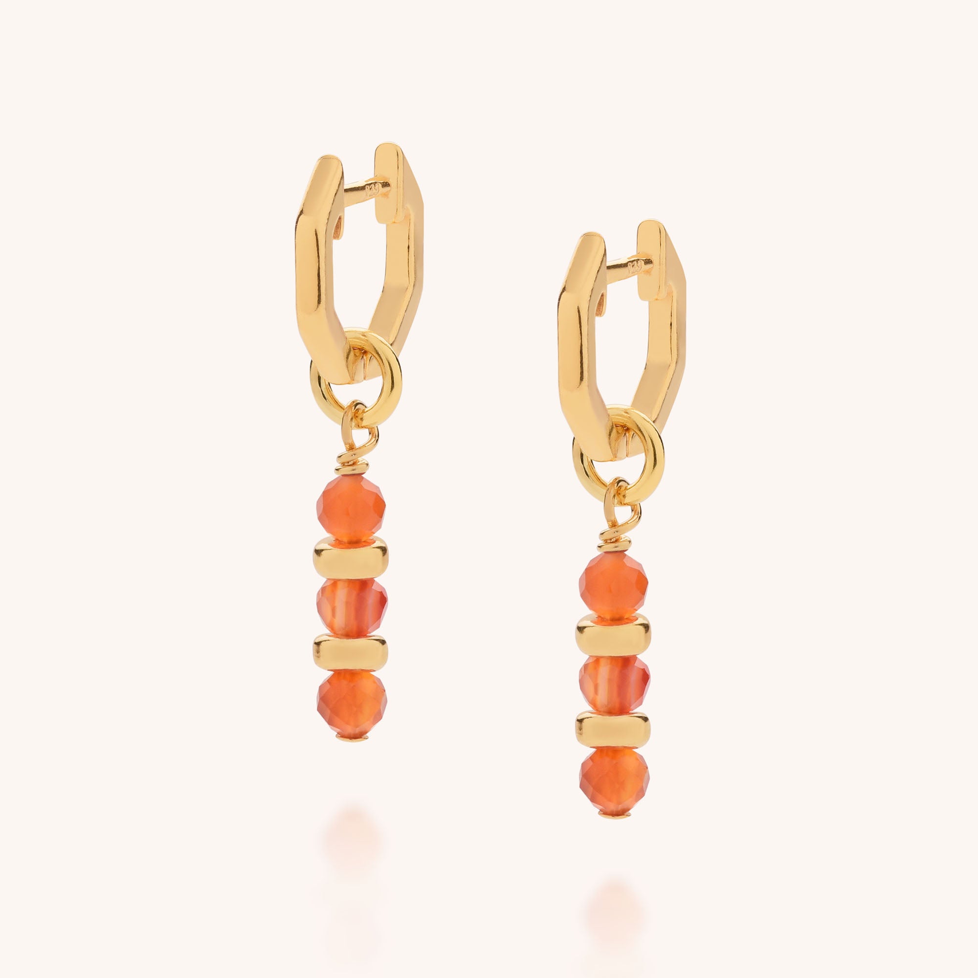 July birthstone jewels ear hoops in gold product image