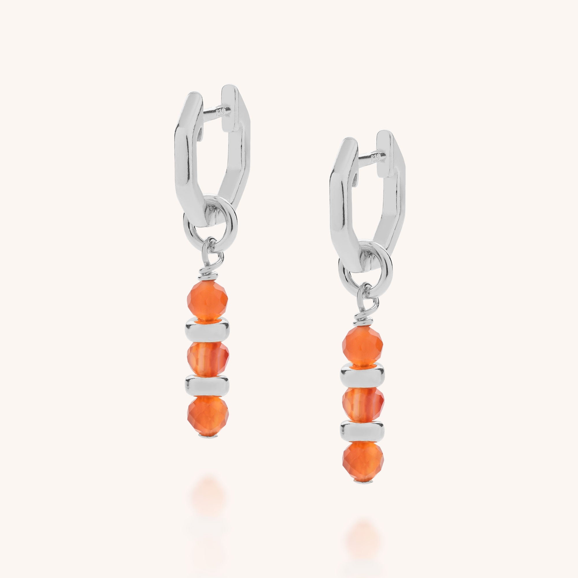 July birthstone jewels ear hoops in silver product image