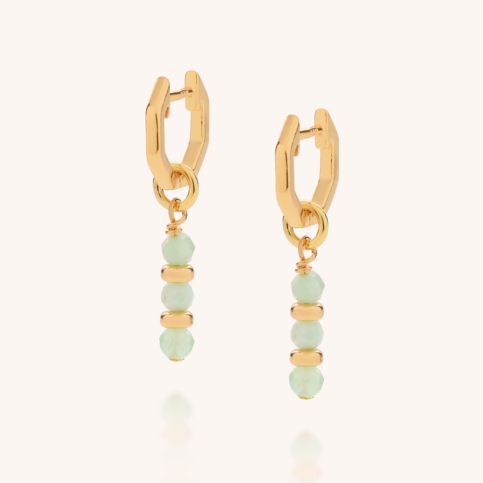 May birthstone jewellery ear hoops in gold product image
