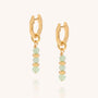 May birthstone jewellery ear hoops in gold product image