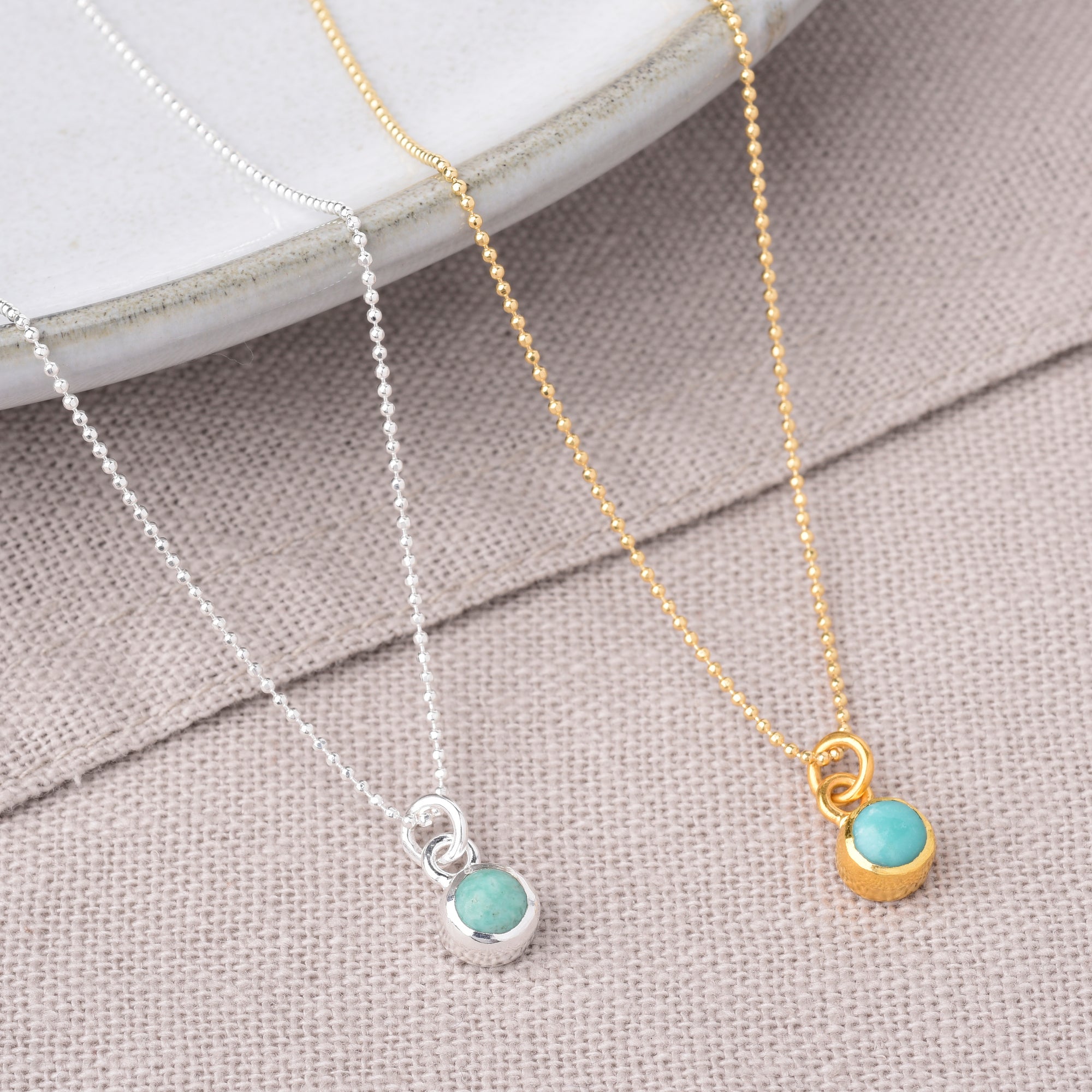 Gem Dot Birthstone Necklace December