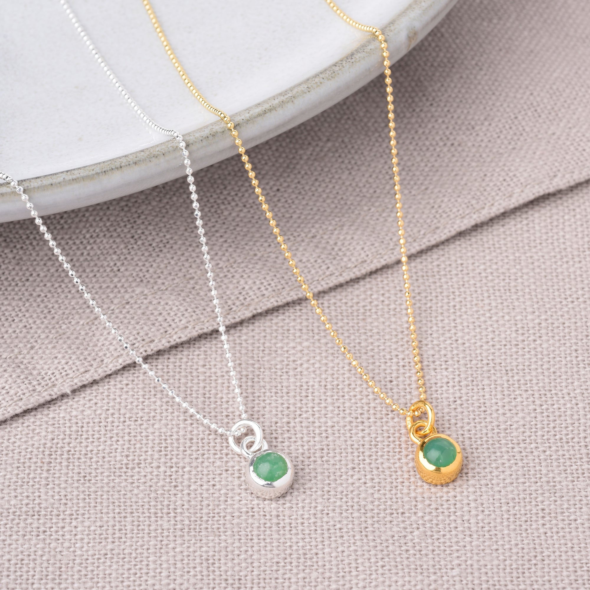 Gem Dot Birthstone Necklace May