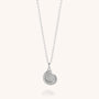 Silver ammonite necklace on a chain