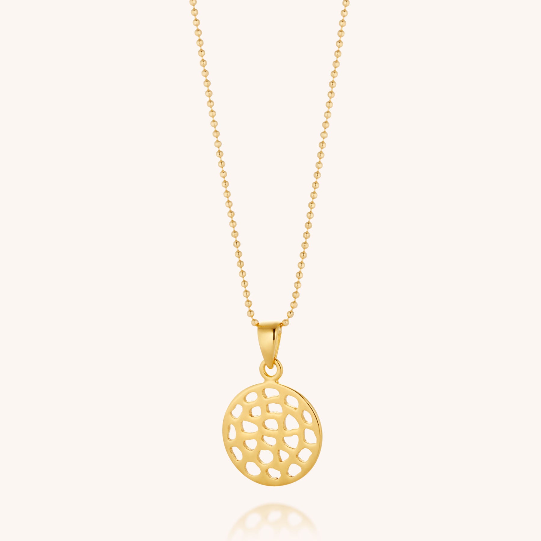 Leopard Print Disc Necklace