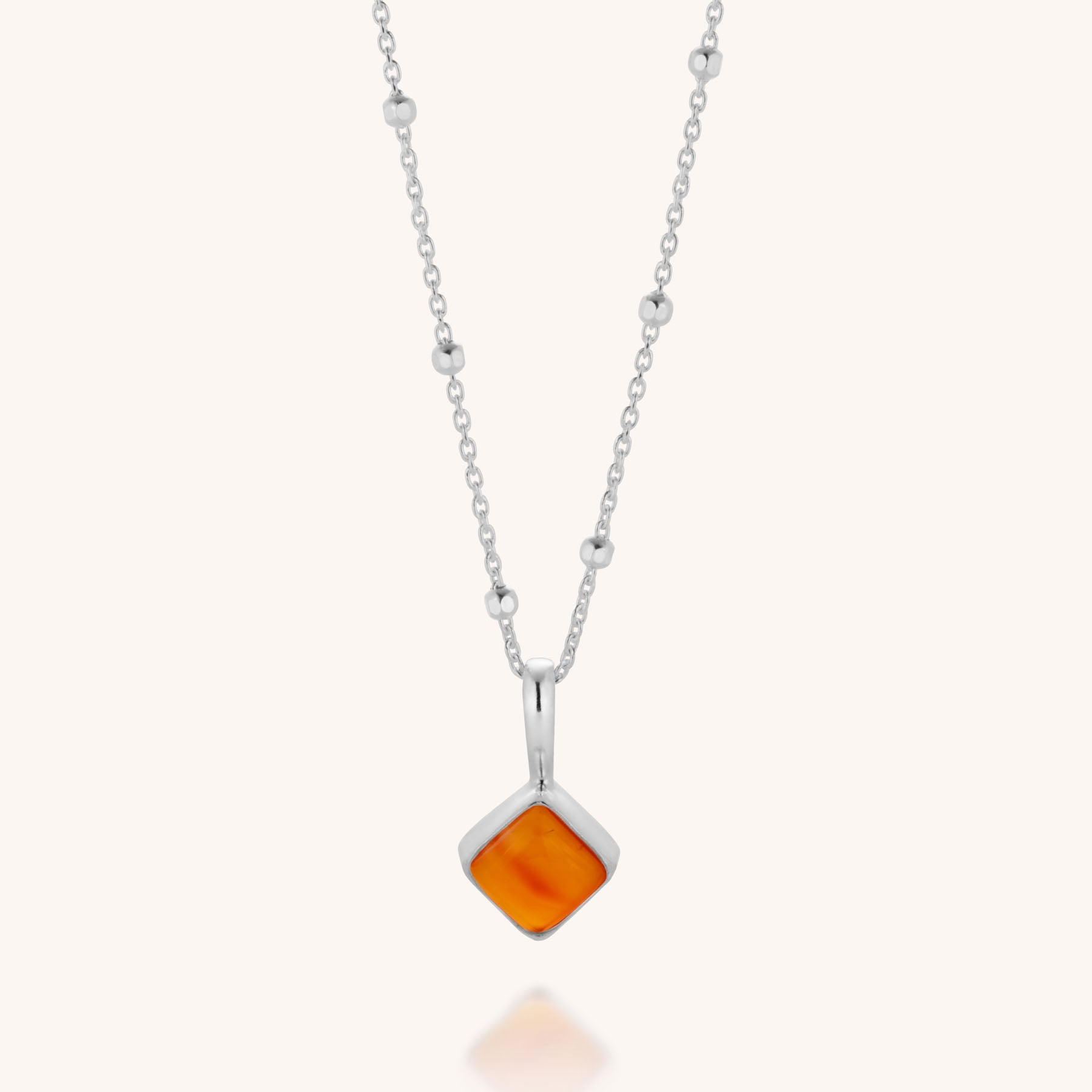 Buy our July Birthstone Necklace in Carnelian Nellou Jewellery