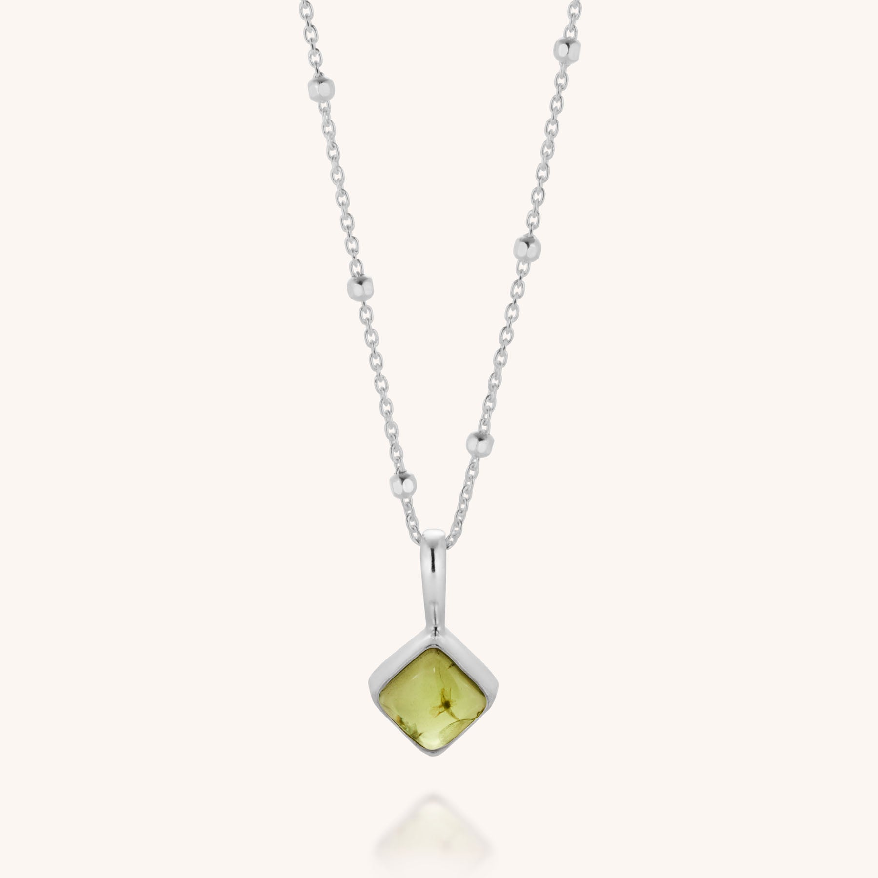 Diamond Birthstone Necklace August