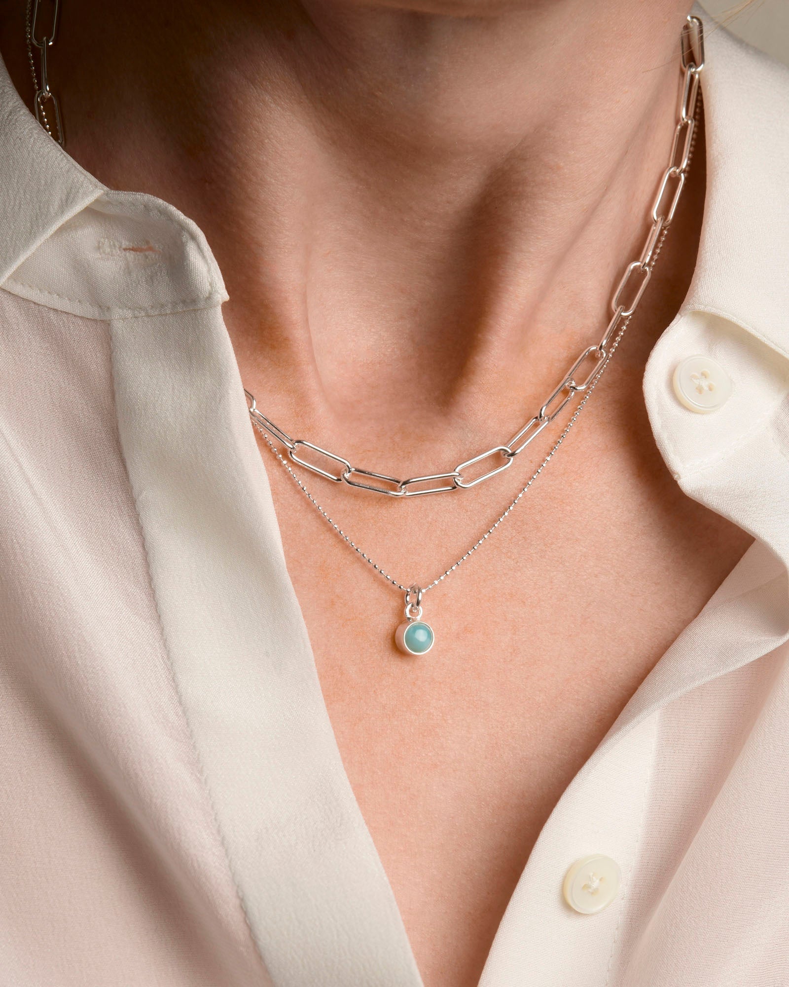 Paperclip Sterling Silver Necklaces