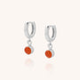 Gem Hoop Earrings - July Birthstone