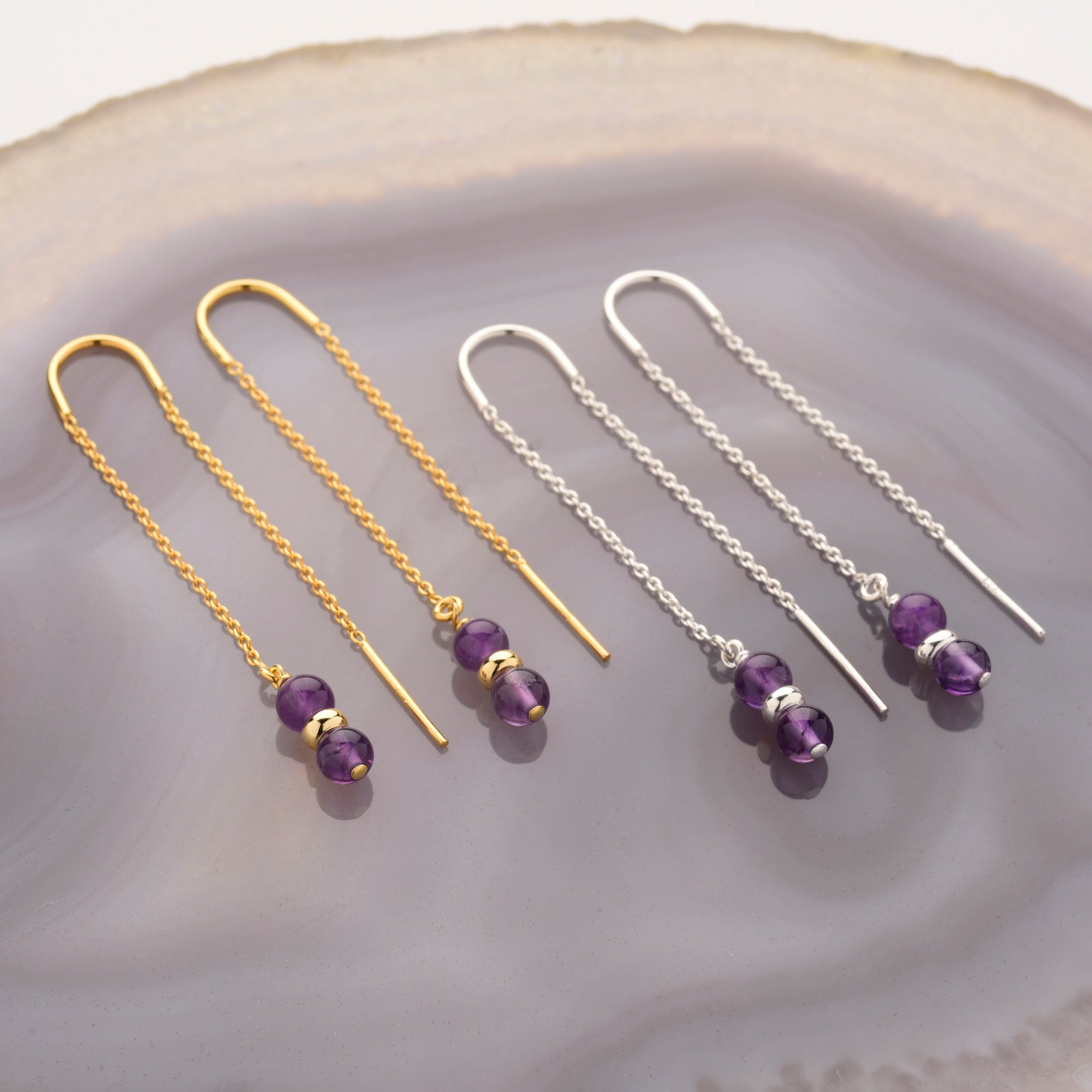 Fall Birthstone Earrings February