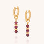 birthstone earrings january on gold earhoops