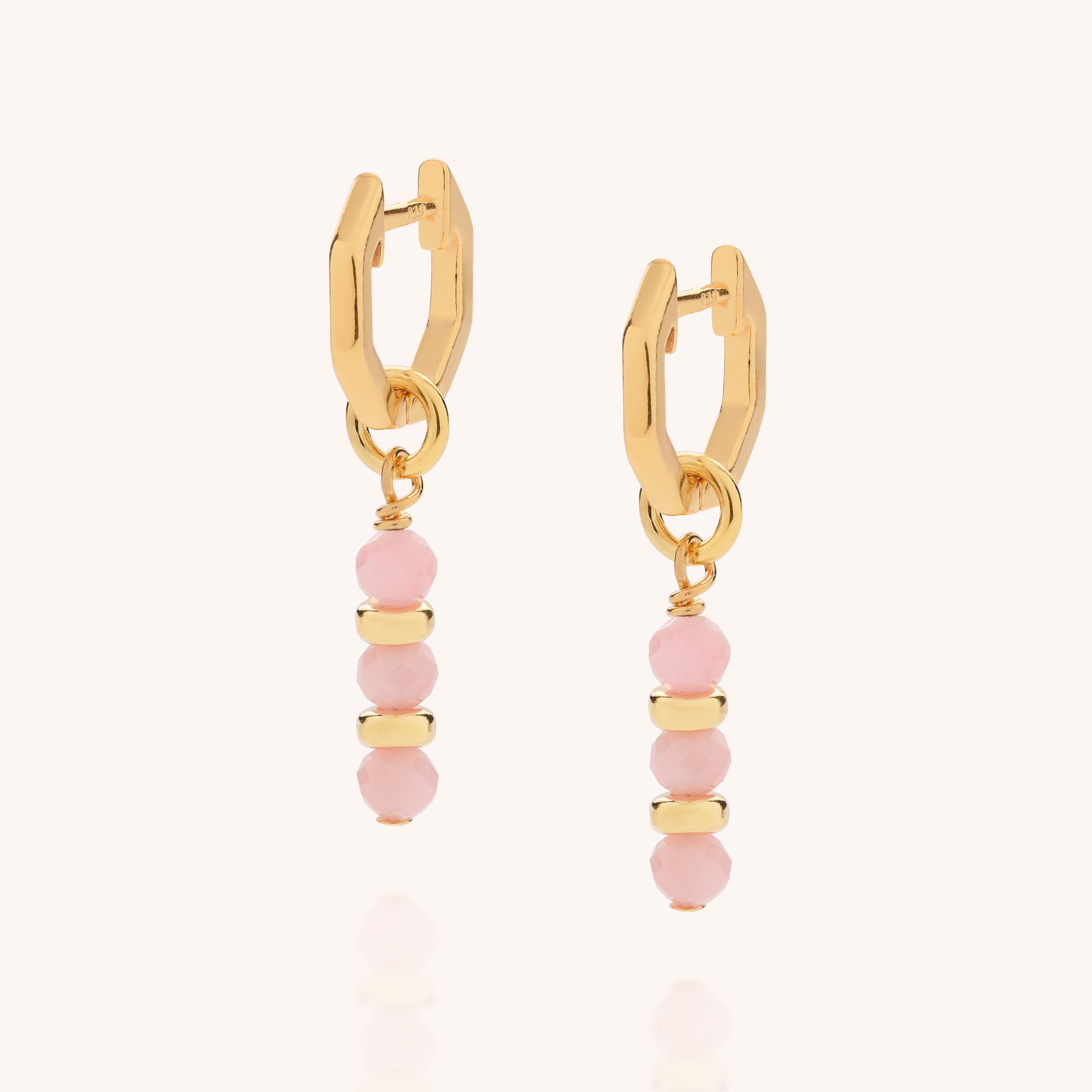 October birthstone ear hoops in gold product image